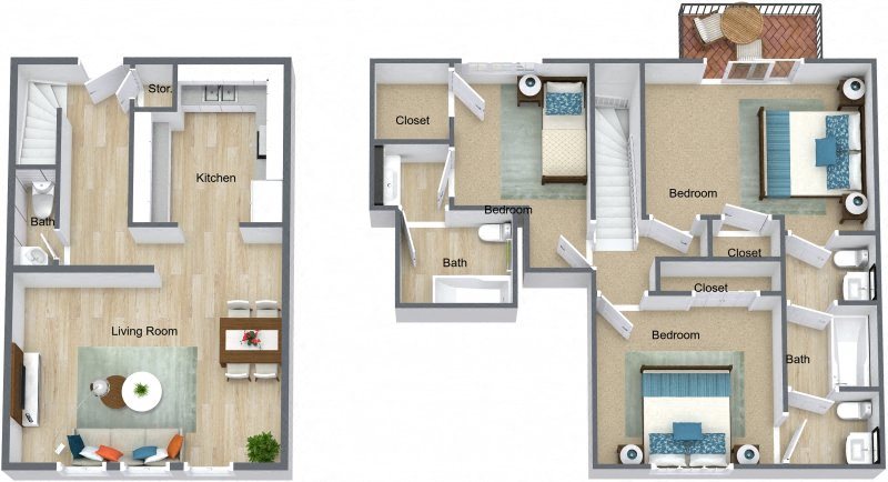 3 bedroom 3 bath townhome 3 bedroom 3 bath townhome